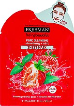 Духи, Парфюмерия, косметика Тканевая маска для лица "Клубника и мята" - Freeman Pore Cleansing Sheet Mask