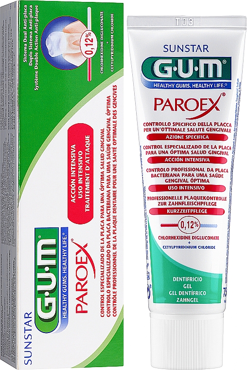 Зубная паста "Контроль за зубным налетом" - G.U.M Paroex — фото N2