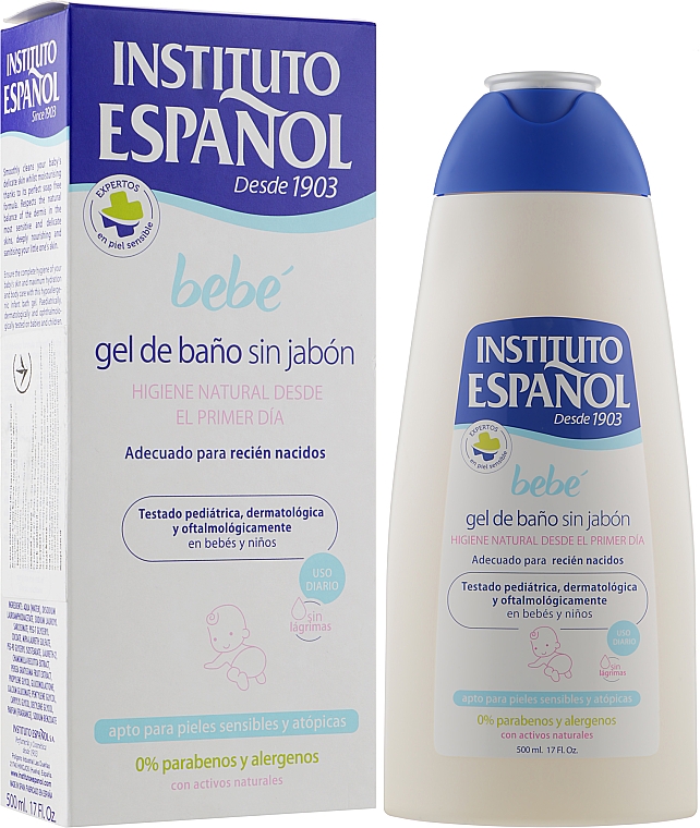 Гель для душу для новонароджених - Instituto Espanol Bebe Bath Gel Without Soap Newly Born Sensitive Skin — фото N2