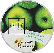 Парфумерія, косметика Фруктова масажна свічка "Зелене яблуко" - Enjoy Professional Be First Massage Candle Green Apple