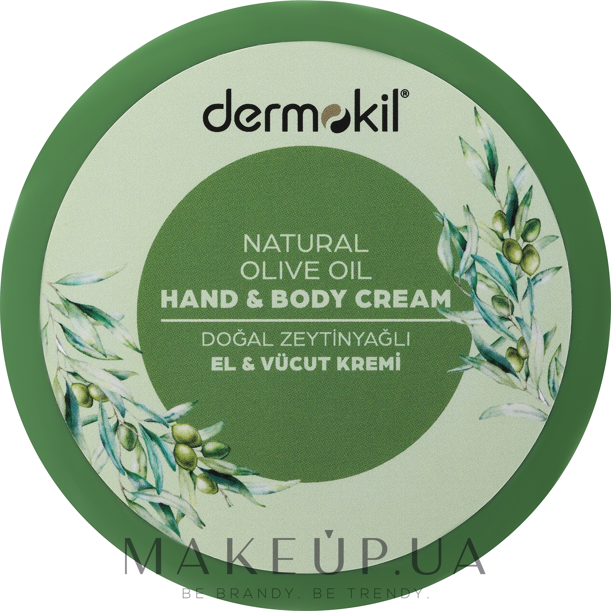 Крем для рук і тіла з олією оливи - Dermokil Hand & Body Cream With Olive Oil — фото 250ml