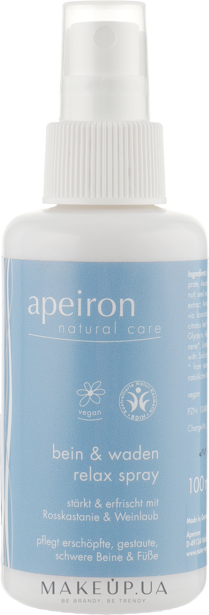 Спрей для уставших ног - Apeiron Leg&Calf Relax Spray  — фото 100ml