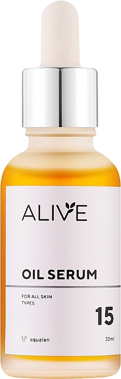 Олійна сироватка зі скваланом для всіх типів шкіри - ALIVE Cosmetics Oil Serum 15 — фото N2