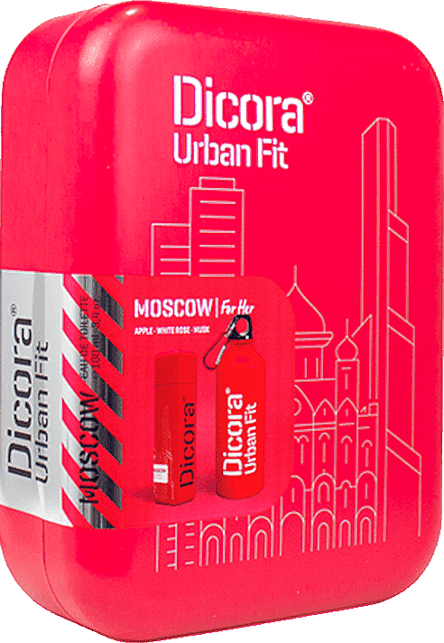 Dicora Urban Fit Moscow - Набор (edt/100ml + bottle/1pc + box/1pc) — фото N1