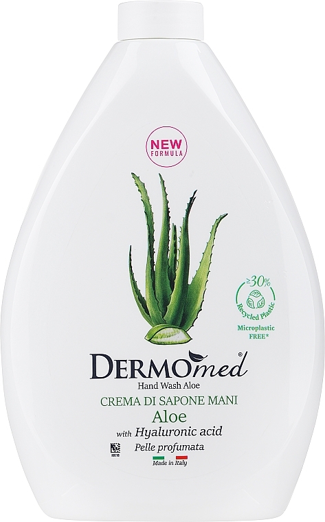 Крем-мыло для рук «Алоэ», без дозатора - Dermomed Hand Wash Aloe With Hyaluronic Acid — фото N1
