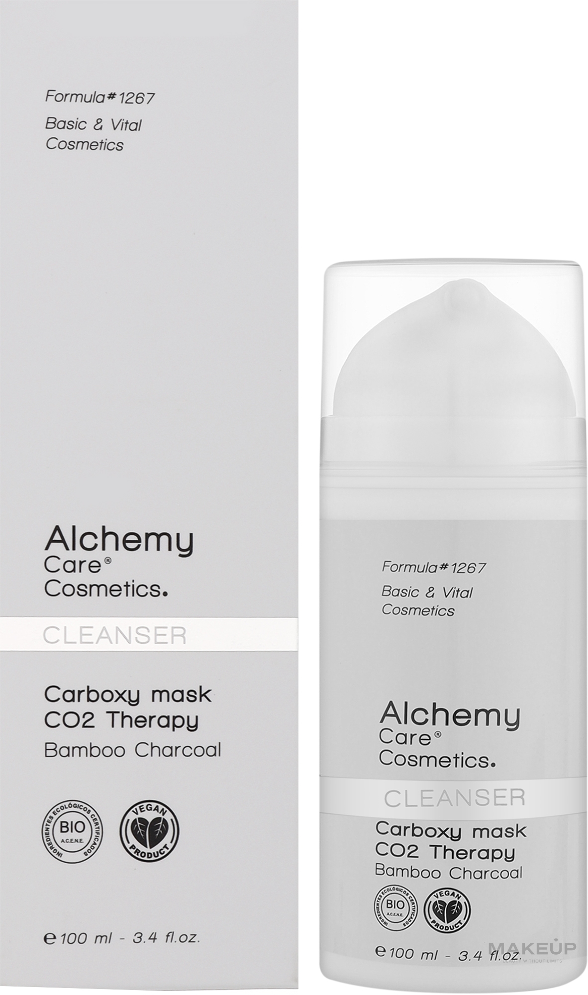 Очищувальна маска з піною з бамбукового вугілля - Alchemy Cleansing Carboxy Mask Co2 Therapy — фото 100ml