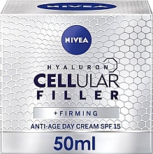 Денний крем із гіалуроновою кислотою - NIVEA Hyaluron Cellular Filler Firming Anti-Age Day Cream SPF 15 — фото N4