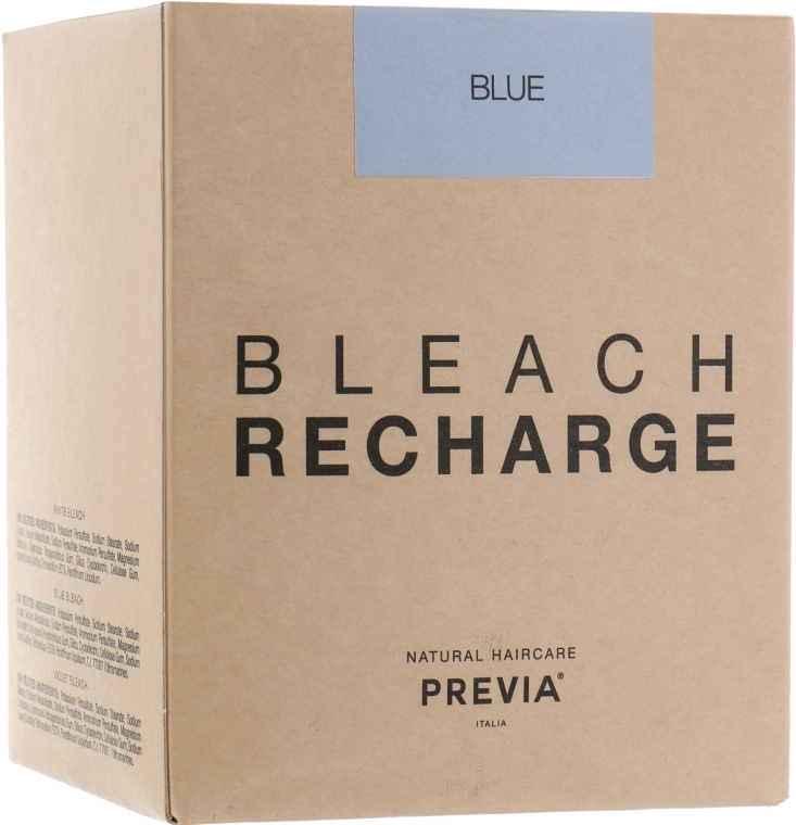Беспылевая осветляющая пудра, голубая - Previa Bleach (запасная упаковка)