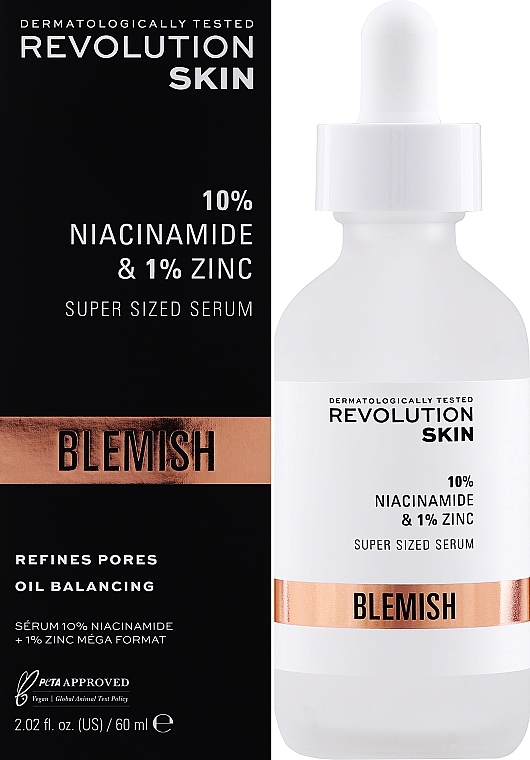 Сироватка для розширених пор - Revolution Skincare 10% Niacinamide + 1% Zinc — фото N2
