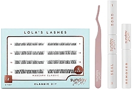 Набір - Lola's Lashes Mascara Classic Diy Lash Extensions Starter Set (bond/seal/2x3.5ml + remover/4ml + eyelashes/40pcs + applicator/1pcs) — фото N1