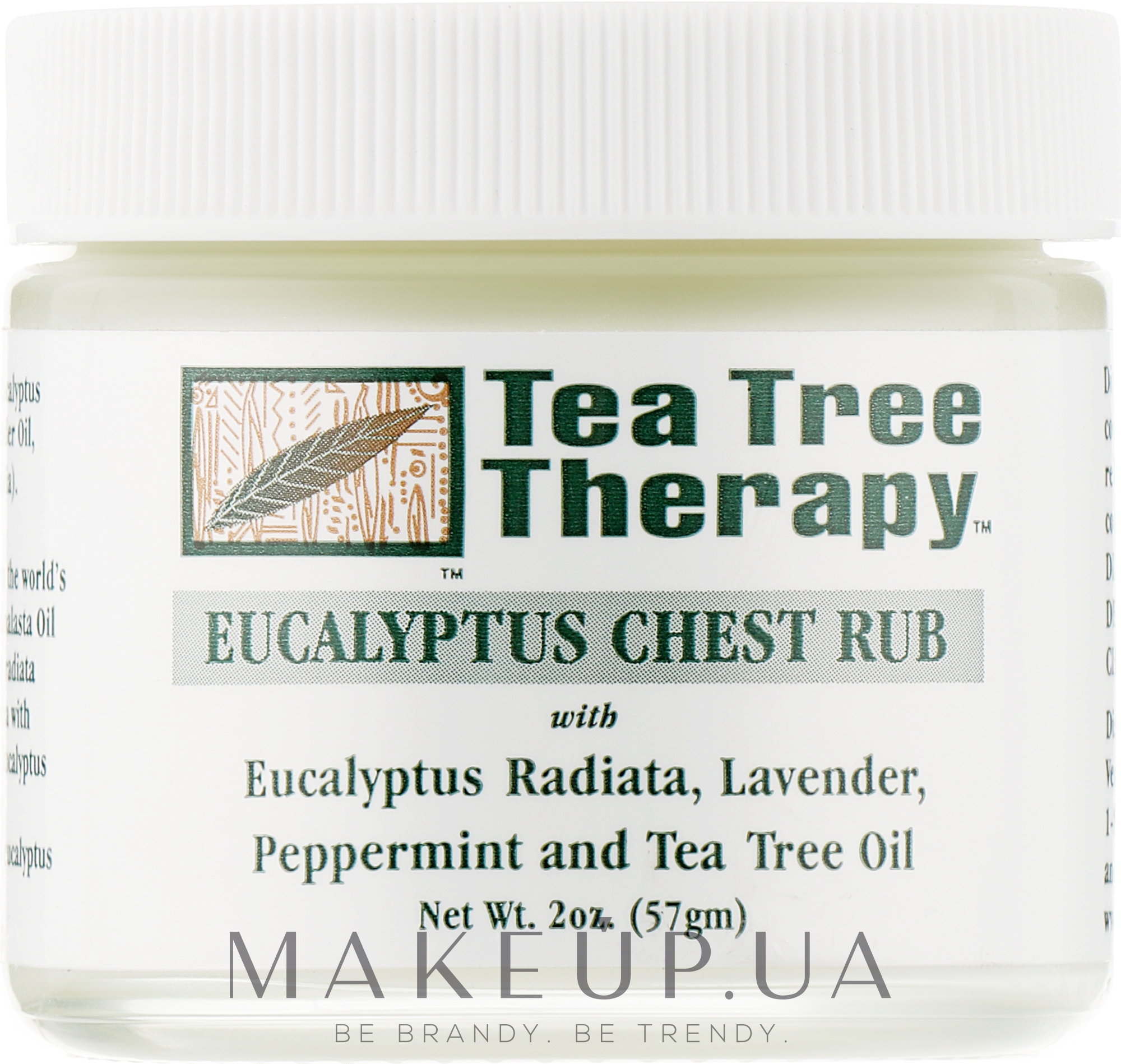 Противопростудный бальзам для тела - Tea Tree Therapy Eucalyptus Chest Rub — фото 57g