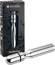 Фаллоимитатор с электростимуляцией - Mystim Ballzac Metal Double Dan Dildo — фото N1