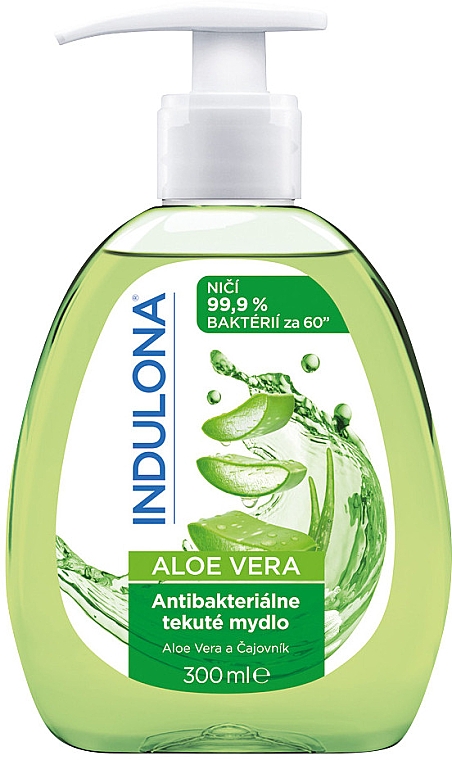 Антибактериальное жидкое мыло "Алоэ вера" - Indulona Aloe Vera Antibacterial Liquid Soap — фото N1