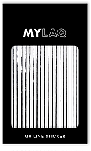 Наклейки для нігтів "Лінії", срібло - MylaQ My Silver Line Sticker — фото N1