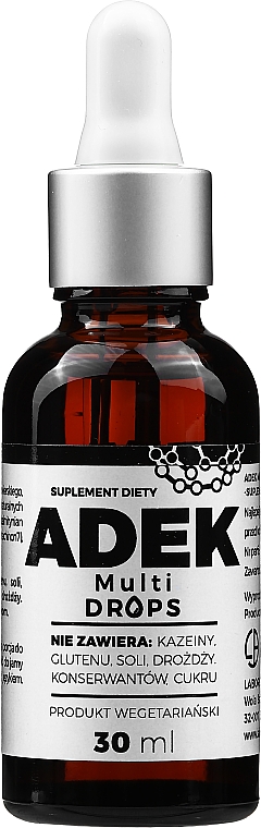 Пищевая добавка "ADEK Multi Drops", в каплях - Laborell — фото N2