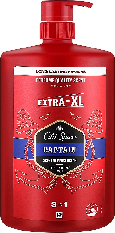 Шампунь-гель для душа 3 в 1 - Old Spice Captain Shower Gel + Shampoo 3 in 1 — фото N12