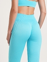 Леггинсы женские "LEGGINGS RIB", sky blue - Giulia — фото N1