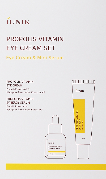 Набор - iUNIK Propolis Vitamin Eye Cream set (eye/cr/30ml + serum/15ml) — фото N1