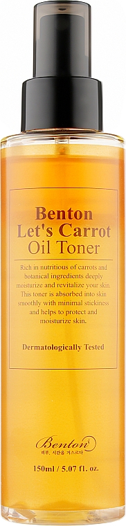 Двухфазный тонер с маслом моркови - Benton Let’s Carrot Oil Toner — фото N1