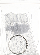 Палитра-веер на кольце, овальная прозрачная, 50 типс - Siller Professional — фото N2