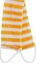 Мочалка-лента целлюлитка с ручками, оранжевая - Bath Towel — фото N1