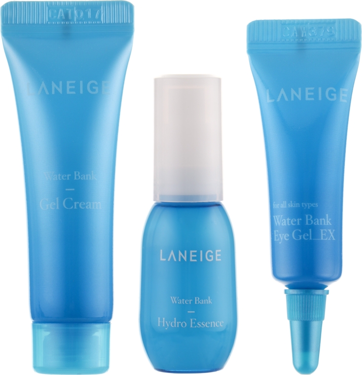 Нібір мініатюр для зволоження шкіри - Laneige Water Bank Hydro Kit (essence/10ml + cr/10ml + eye/gel/3ml)