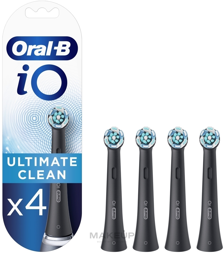 Насадки для электрической зубной щетки, черные, 4 шт. - Oral-B iO Ultimate Clean — фото 4шт