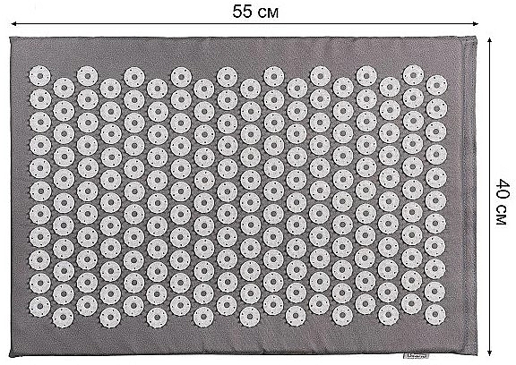 Коврик "Аппликатор Кузнецова" 40х55х2 см + валик 36х15х8 см, серый - Universal  — фото N7