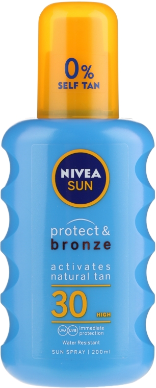 Солнцезащитный спрей "Защита и Загар" SPF30 - NIVEA Sun Care — фото N1