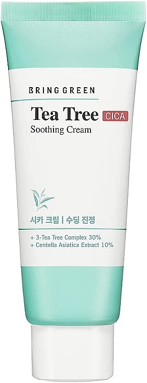 Заспокійливий крем для обличчя - Bring Green Tea Tree Cica Soothing Cream — фото N1