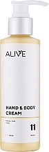 Крем для глибокого зволоження та відновлення рук та тіла - ALIVE Cosmetics Hand & Body Cream 11 — фото N2