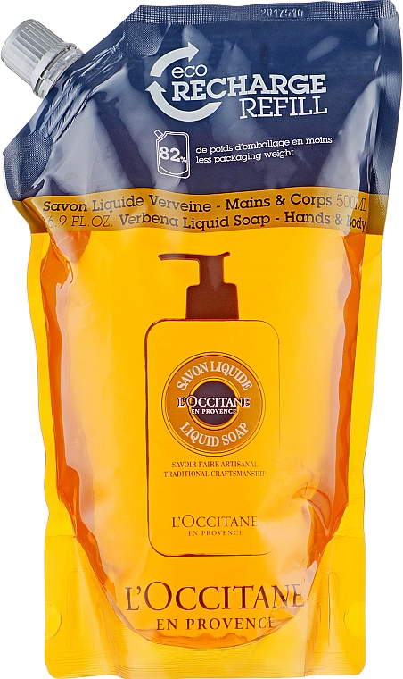 Мило рідке "Вербена" - L'Occitane Verbena Liquid Soap (дой-пак) — фото N1