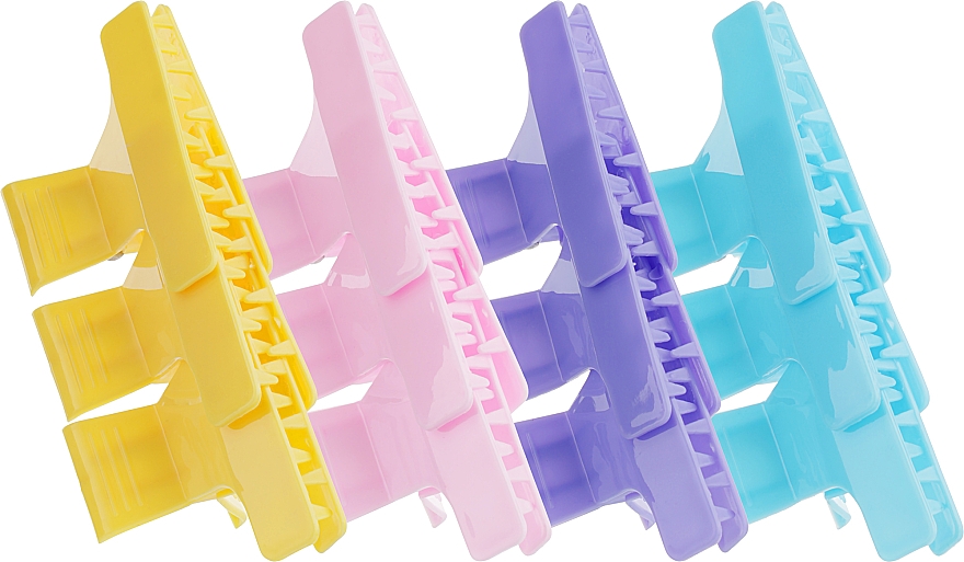 Затискачі-краби пластикові кольорові, 12 штук - Comair — фото N1