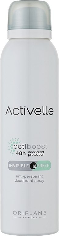 Спрей дезодорант-антиперспірант без білих слідів  - Oriflame Activelle — фото N1