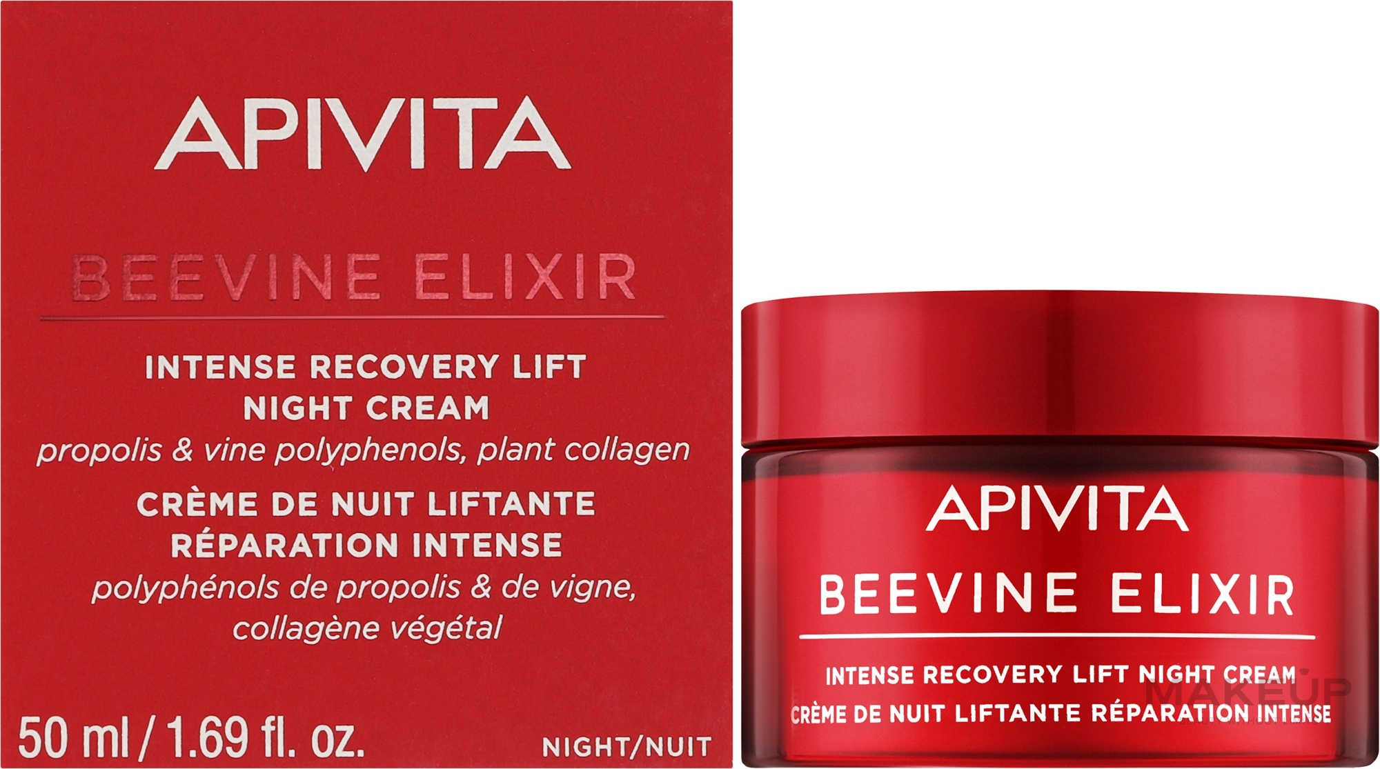 Укрепляющий ночной крем с восстановительным эффектом - Apivita Beevine Elixir Intense Recovery Lift Night Cream — фото 50ml