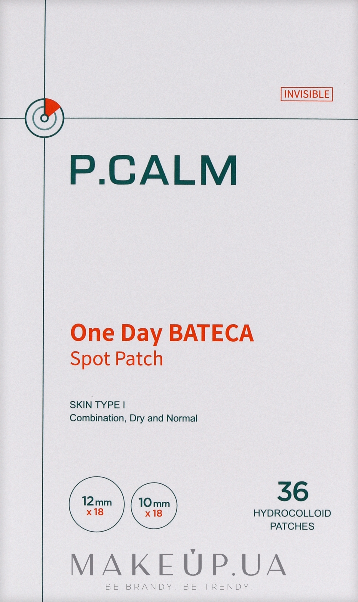 Патчи от акне - P.CALM One Day Bateca Spot Patch — фото 36шт