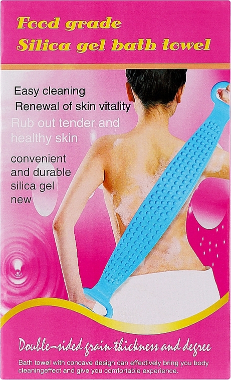 Силіконова масажна мочалка для тіла, блакитна - Reclaire — фото N2
