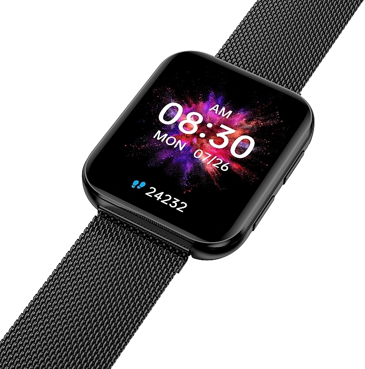 Смарт-часы, черный металл - Garett Smartwatch GRC MAXX Black Steel — фото N2