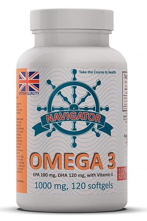 Омега-3, 1000 мг - Navigator Omega 3 — фото N1