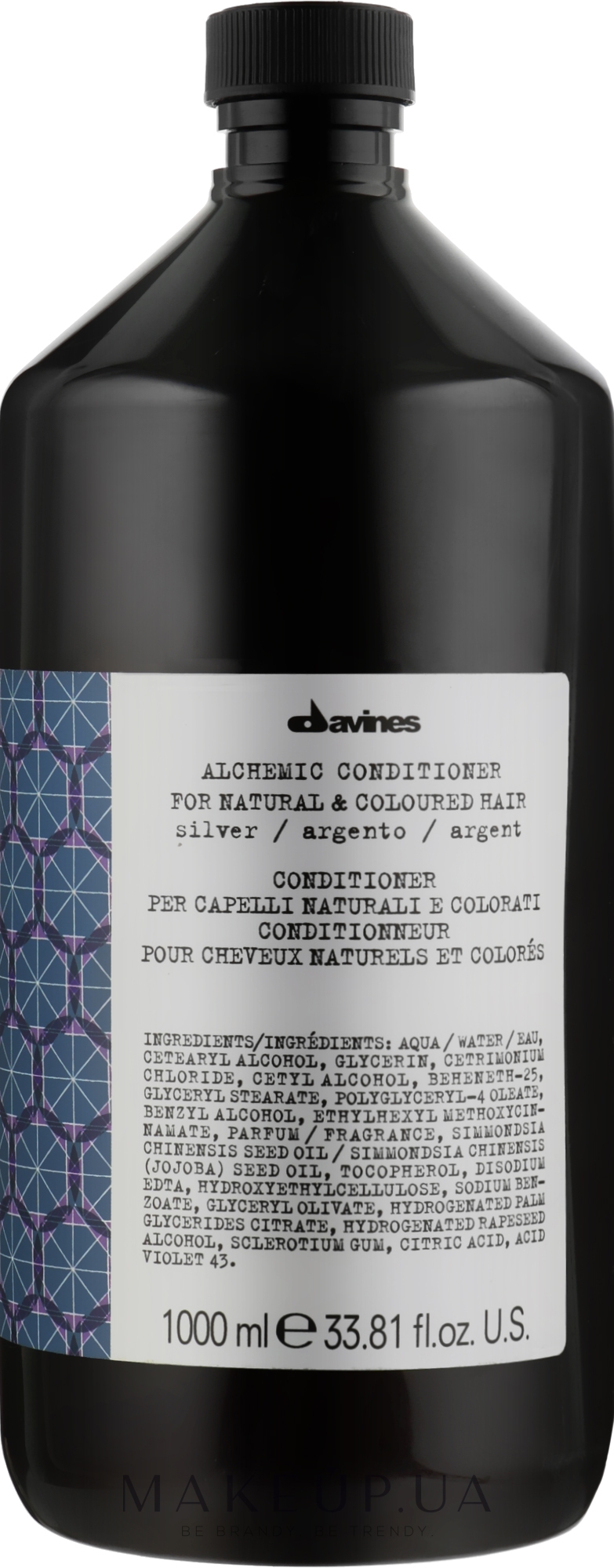 Кондиционер для натуральных и окрашенных волос (серебряный) - Davines Alchemic Conditioner — фото 1000ml