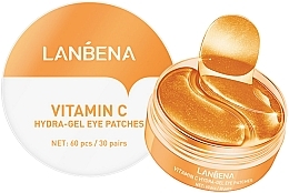 Парфумерія, косметика Освітлювальні гідрогелеві патчі для очей з вітаміном С - Lanbena Vitamin C Hydra-Gel Eye Patch