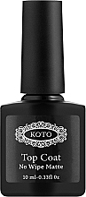 Матовое финишное покрытие для гель-лака без липкого слоя - Koto Top Coat White Snow Matte — фото N2