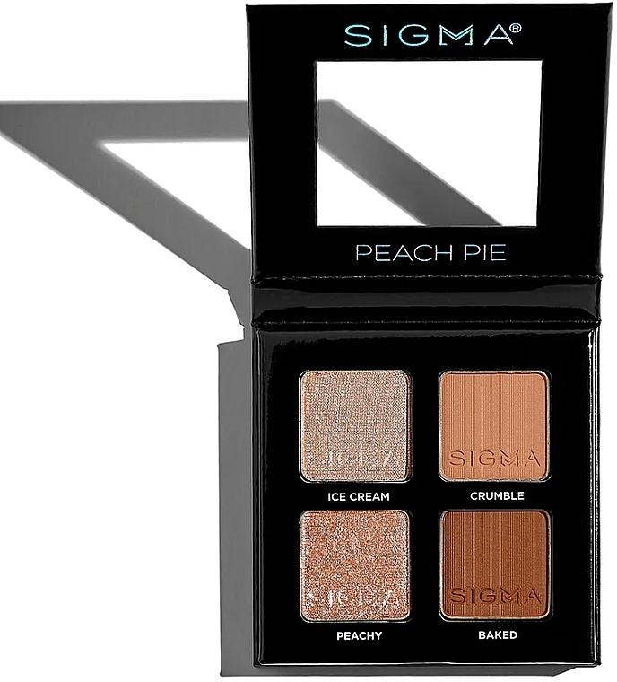 Палетка теней - Sigma Beauty Peach Pie Eyeshadow Quad — фото N1