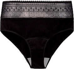 Парфумерія, косметика Труси жіночі менструальні "Олівія", біла махра, чорні - BNB