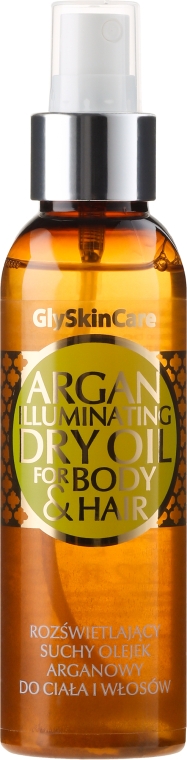 Сияющее сухое аргановое масло для тела и волос - GlySkinCare Argan Iluminating Dry Oil For Body & Hair — фото N1