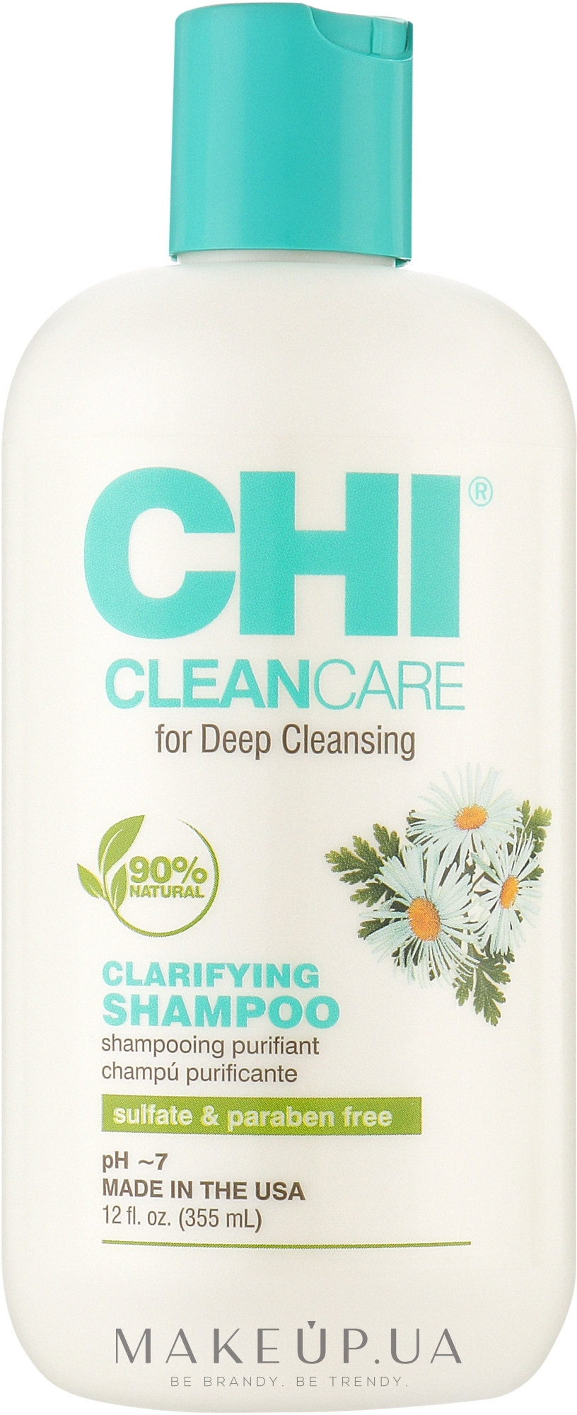 Бессульфатный глубокоочищающий шампунь для волос - CHI Clean Care Clarifying Shampoo — фото 355ml