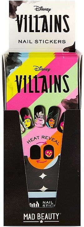 Наклейки для нігтів - Mad Beauty Disney Pop Villains Heat Reveal Nail Sitckers — фото N3