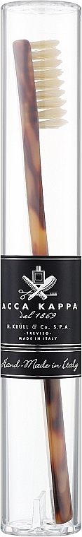 Зубная щетка - Acca Kappa Soft Pure White Bristle Toothbrush Classic Brown — фото N1