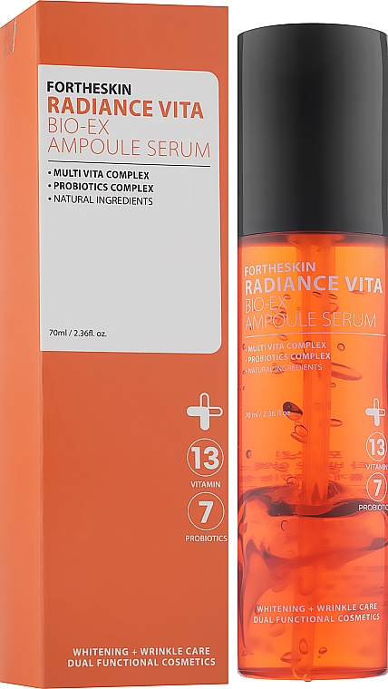 Ампульна сироватка для обличчя - Fortheskin Radiance Vita Bio-EX Ampoule Serum — фото N2