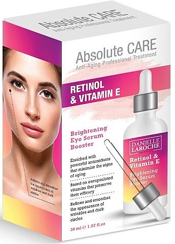 Сыворотка-бустер для век - Absolute Care Retinol Vitamin C Eye Serum Booster — фото N1